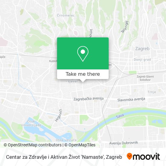 Centar za Zdravlje i Aktivan Život 'Namaste' map