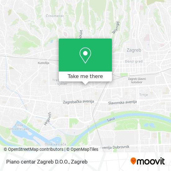 Piano centar Zagreb D.O.O. map