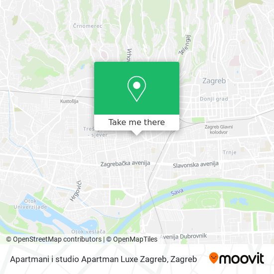 Apartmani i studio Apartman Luxe Zagreb map