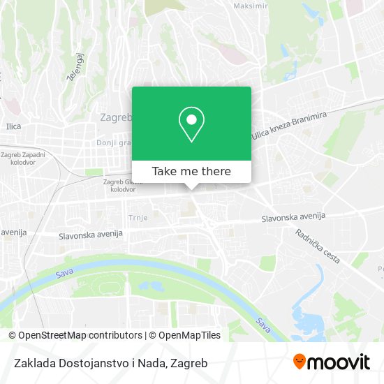 Zaklada Dostojanstvo i Nada map