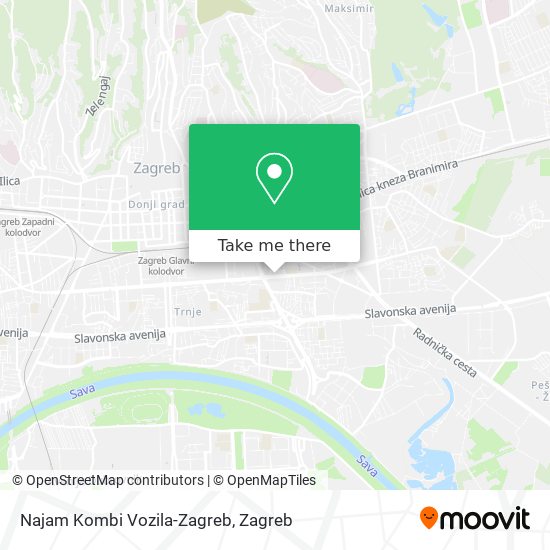 Najam Kombi Vozila-Zagreb map