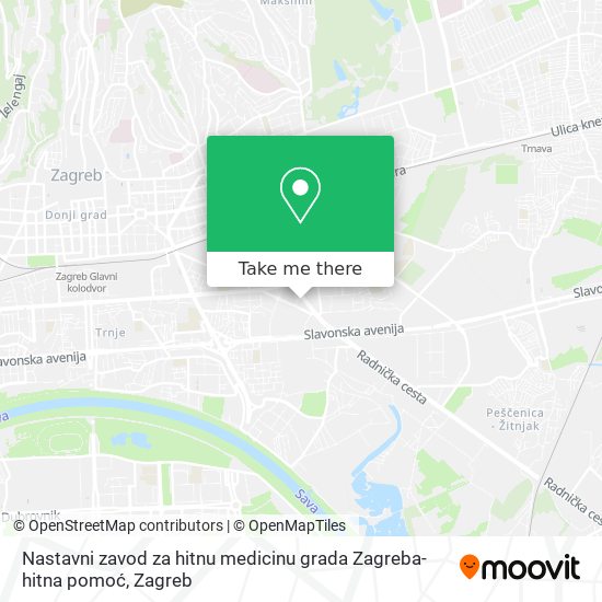 Nastavni zavod za hitnu medicinu grada Zagreba-hitna pomoć map