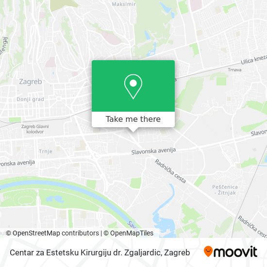 Centar za Estetsku Kirurgiju dr. Zgaljardic map