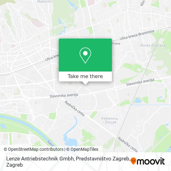 Lenze Antriebstechnik Gmbh, Predstavništvo Zagreb map
