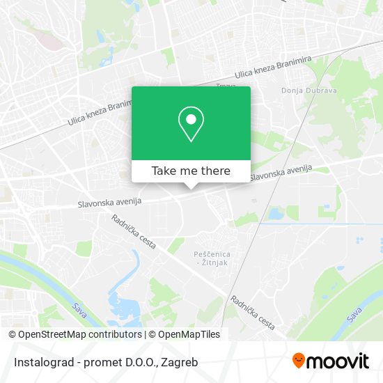 Instalograd - promet D.O.O. map
