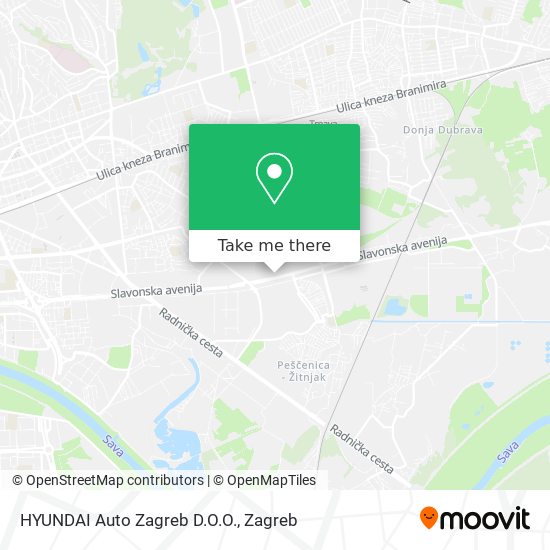 HYUNDAI Auto Zagreb D.O.O. map