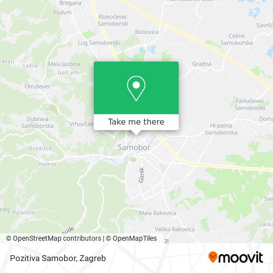 Pozitiva Samobor map