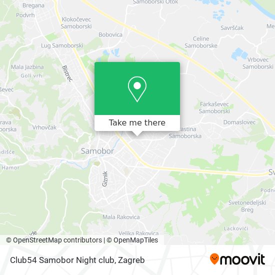 Club54 Samobor Night club map