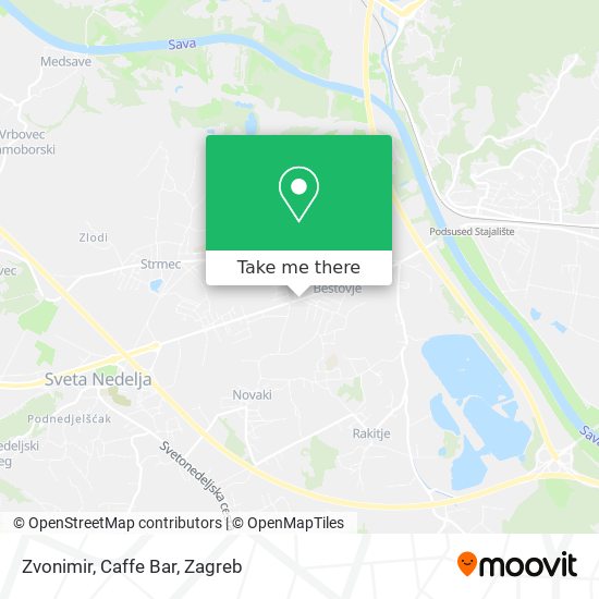 Zvonimir, Caffe Bar map