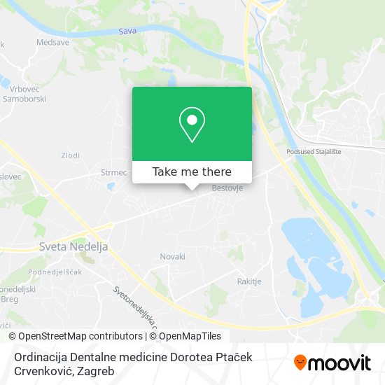 Ordinacija Dentalne medicine Dorotea Ptaček Crvenković map