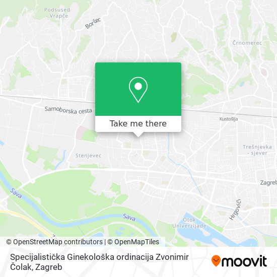 Specijalistička Ginekološka ordinacija Zvonimir Čolak map