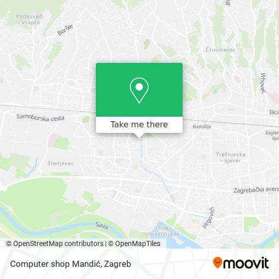 Computer shop Mandić map