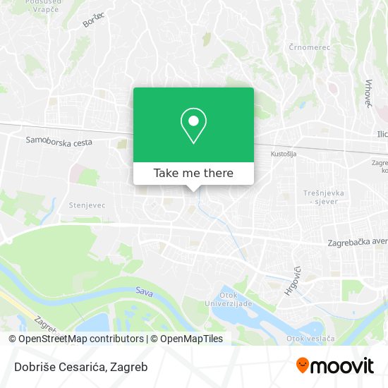 Dobriše Cesarića map