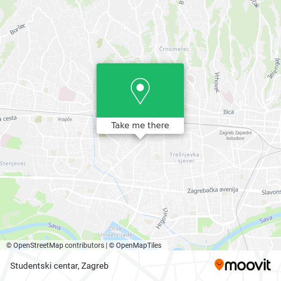 Studentski centar map