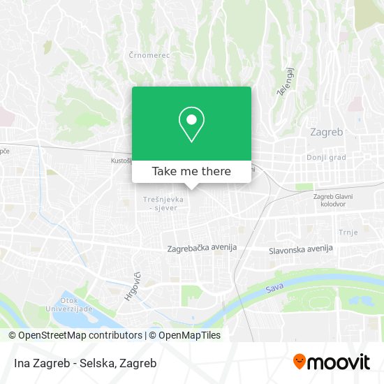 Ina Zagreb - Selska map