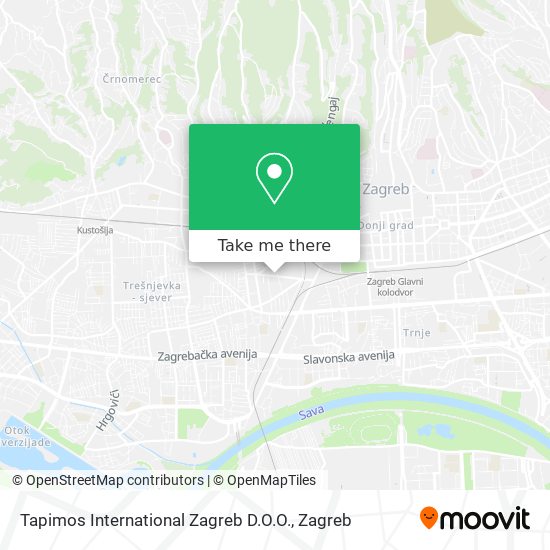 Tapimos International Zagreb D.O.O. map