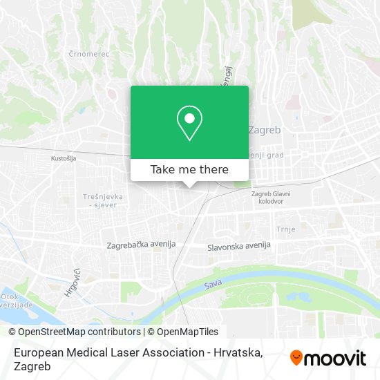 European Medical Laser Association - Hrvatska map