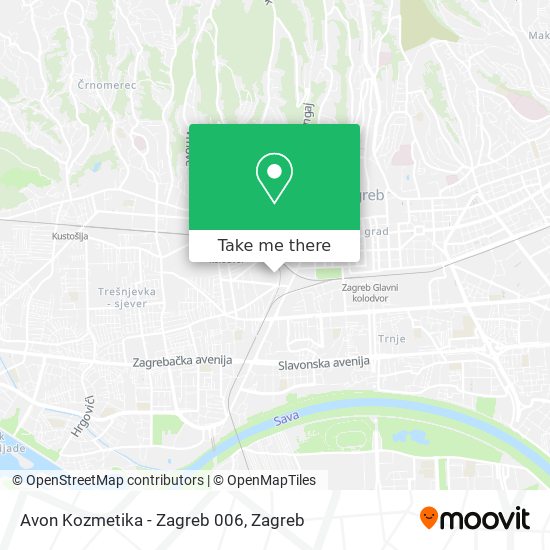 Avon Kozmetika - Zagreb 006 map