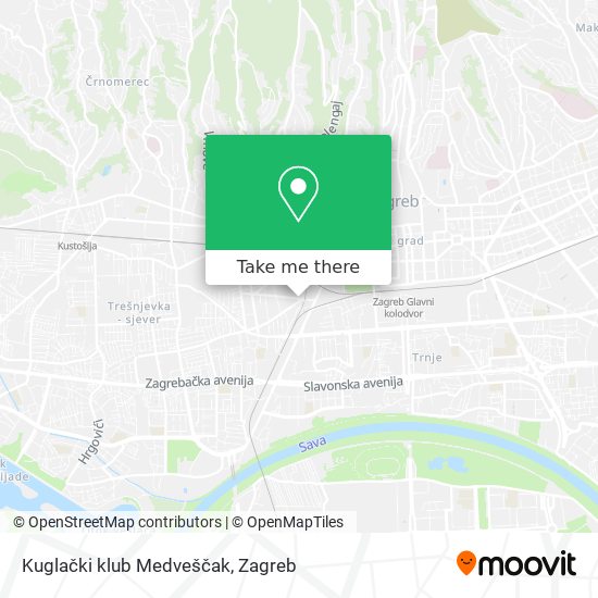 Kuglački klub Medveščak map