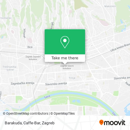 Barakuda, Caffe-Bar map