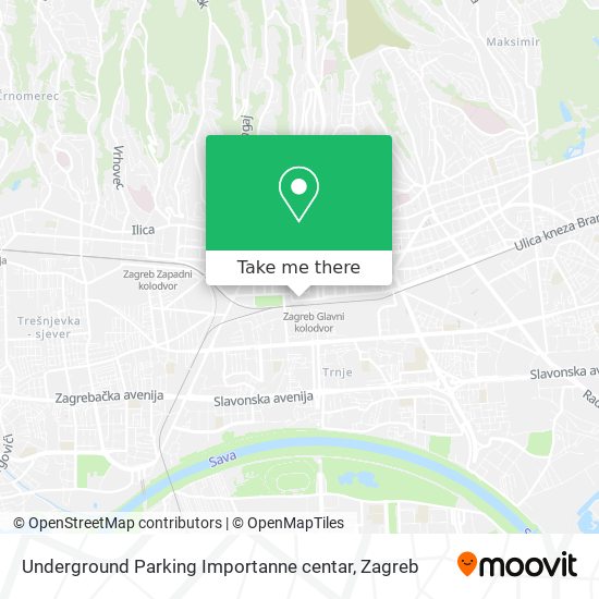 Underground Parking Importanne centar map