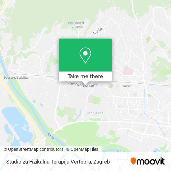 Studio za Fizikalnu Terapiju Vertebra map