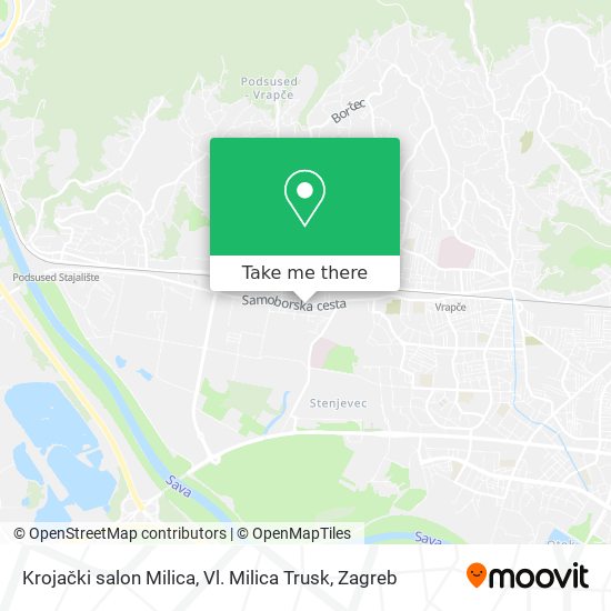 Krojački salon Milica, Vl. Milica Trusk map