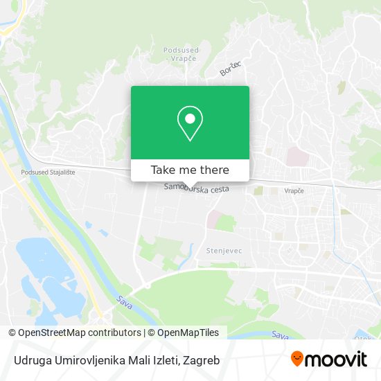 Udruga Umirovljenika Mali Izleti map