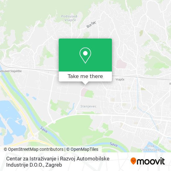 Centar za Istraživanje i Razvoj Automobilske Industrije D.O.O. map