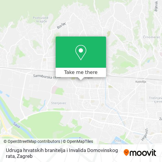 Udruga hrvatskih branitelja i Invalida Domovinskog rata map