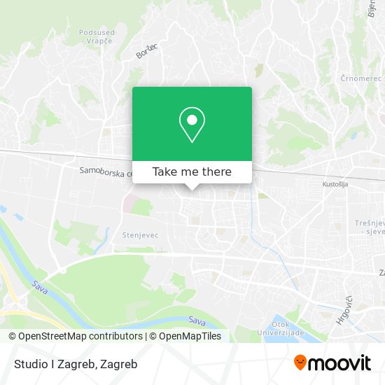 Studio I Zagreb map