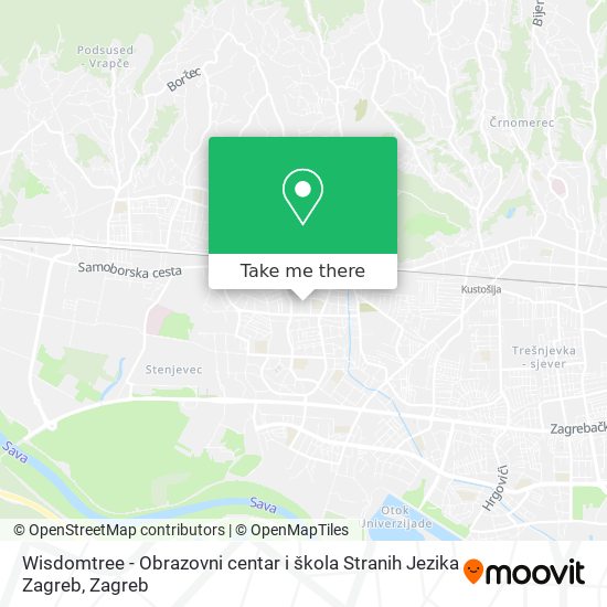 Wisdomtree - Obrazovni centar i škola Stranih Jezika Zagreb map