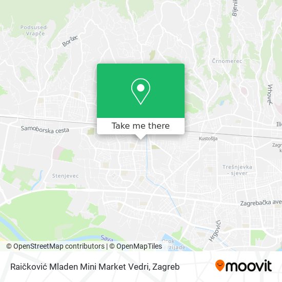 Raičković Mladen Mini Market Vedri map