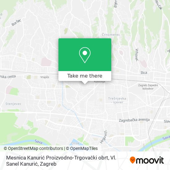 Mesnica Kanurić Proizvodno-Trgovački obrt, Vl. Sanel Kanurić map