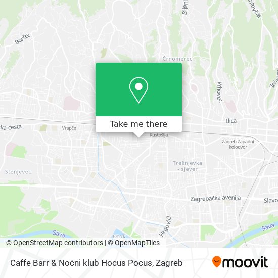 Caffe Barr & Noćni klub Hocus Pocus map