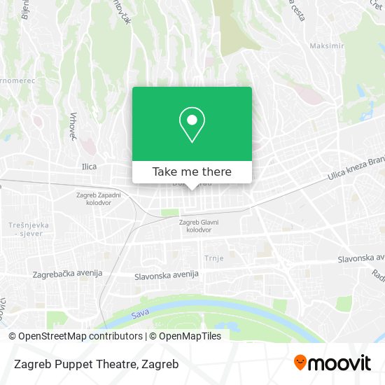 Zagreb Puppet Theatre map