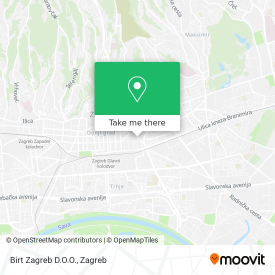 Birt Zagreb D.O.O. map