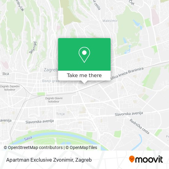 Apartman Exclusive Zvonimir map
