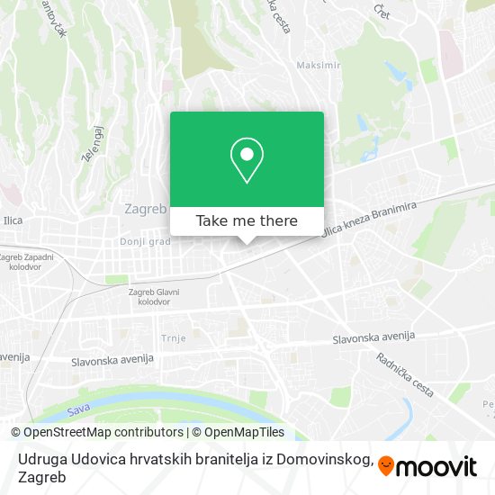 Udruga Udovica hrvatskih branitelja iz Domovinskog map