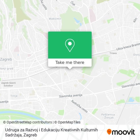 Udruga za Razvoj i Edukaciju Kreativnih Kulturnih Sadržaja map