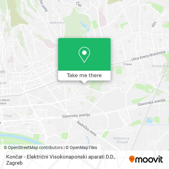 Končar - Električni Visokonaponski aparati D.D. map