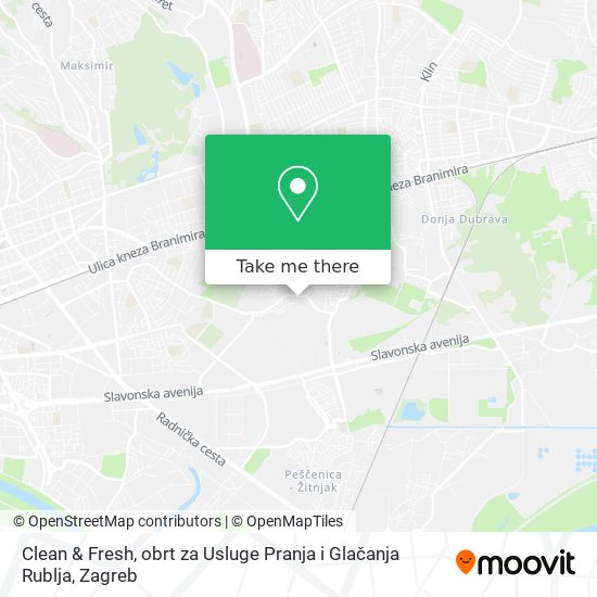 Clean & Fresh, obrt za Usluge Pranja i Glačanja Rublja map