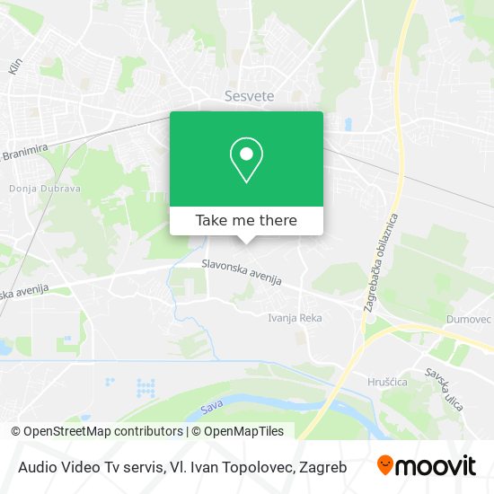 Audio Video Tv servis, Vl. Ivan Topolovec map