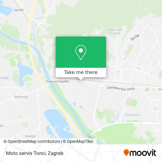 Moto servis Tonci map