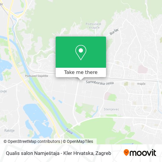 Qualis salon Namještaja - Kler Hrvatska map