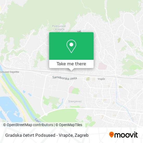 Gradska četvrt Podsused - Vrapče map