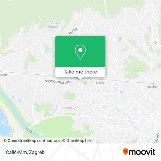 Ćalić-Mm map