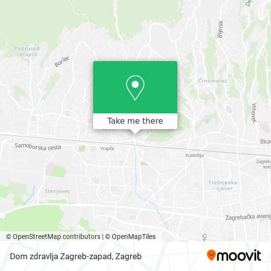 Dom zdravlja Zagreb-zapad map