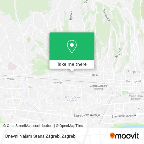 Dnevni Najam Stana Zagreb map