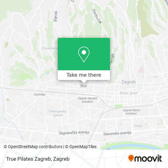 True Pilates Zagreb map
